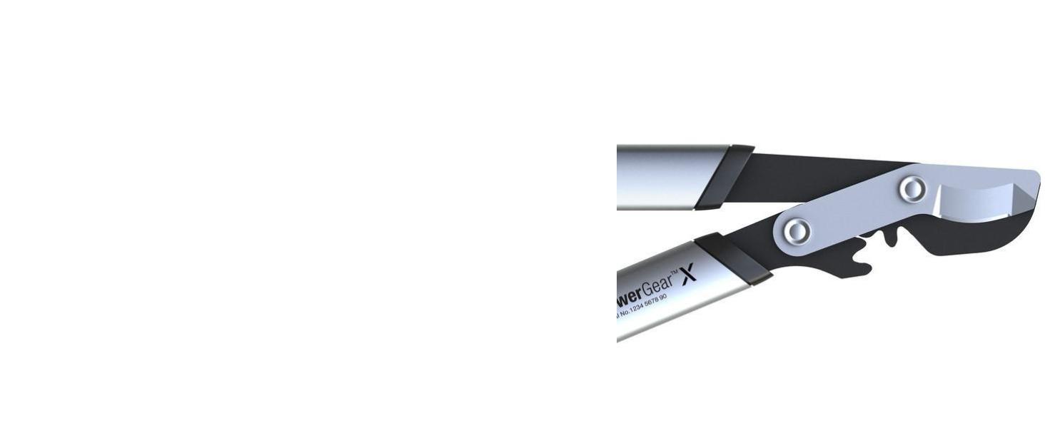 Секатор Fiskars PowerGear L31 для сухої та твердої деревини, 39 см, антиадгезійне покриття, загартована сталь, чорний/помаранчевий