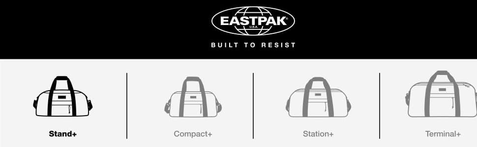 Дорожня сумка Eastpak Stand+, 34 л, 53×25×24 см, тройний денім, синя