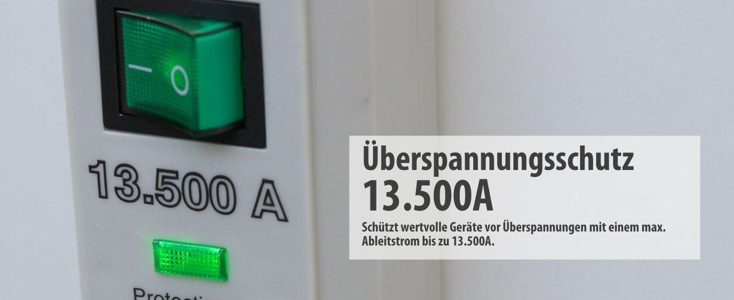 Бренненштуль Eco-Line Розподільний блок 6 розеток з захистом від перенапруги (сірий)