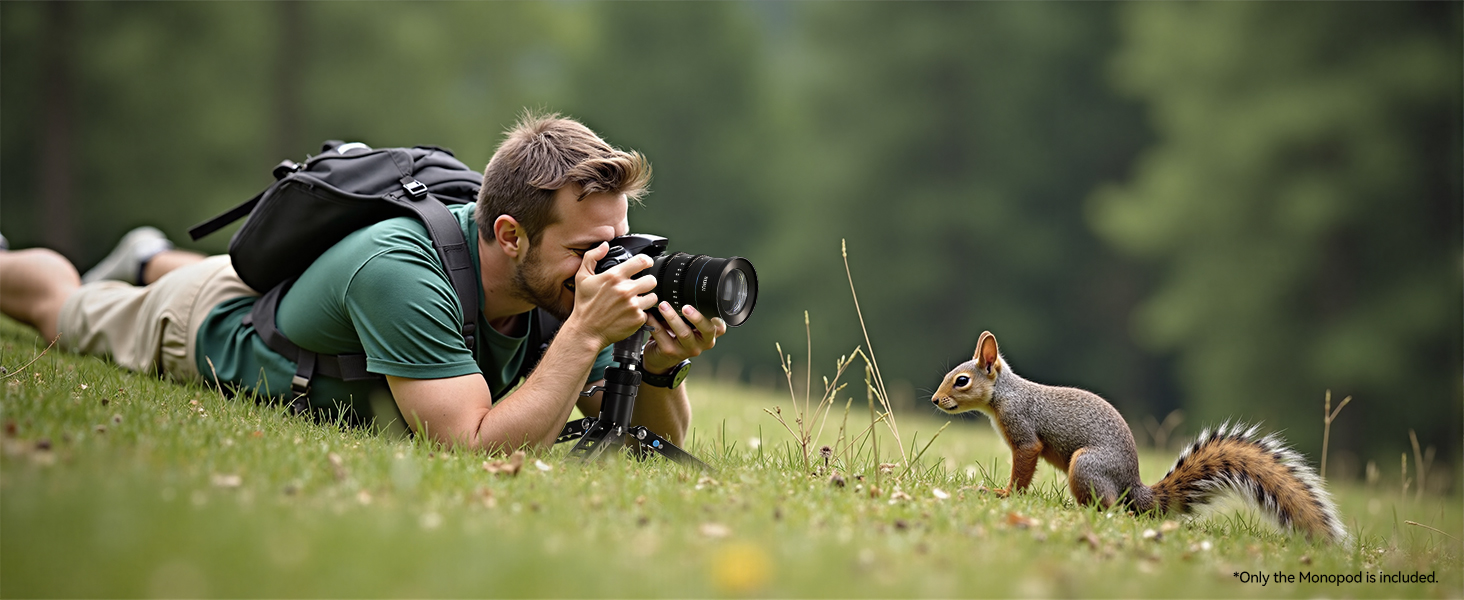 SIRUI Монопод з вуглецевого волокна з швидкою системою | 165 см, професійний, 3-в-1, вантажопідйомність 10 кг, для DSLR та відео (SVM-165P)