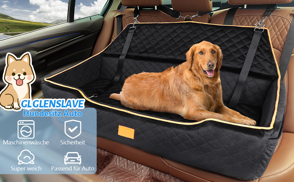 Зручне автоліжко для собак середніх та великих порід, автокрісло для собак Pet Booster, чорно-сірий колір, знімний та миючий чохол