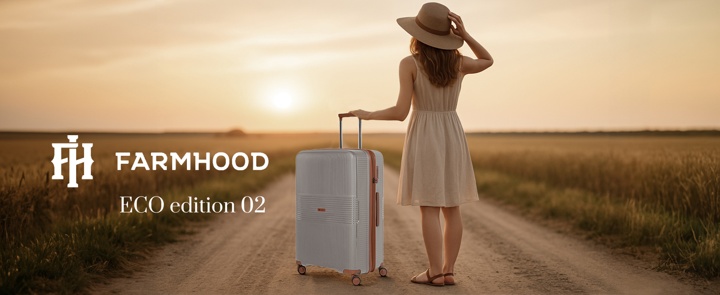 Набір валіз Cappuccino Eco Edition 3-в-1: розширювані, з TSA-замком та подвійними колесами