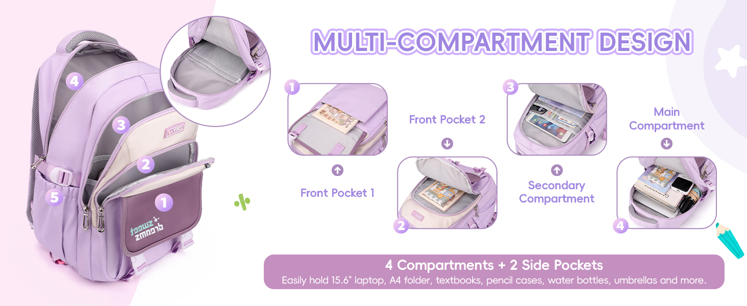 Шкільний рюкзак-роликовий для дівчаток-підлітків, 36л, зелений. Рюкзак для школи з колесами, знімний ролик, для початкової та середньої школи, дорожній рюкзак, 6 коліс