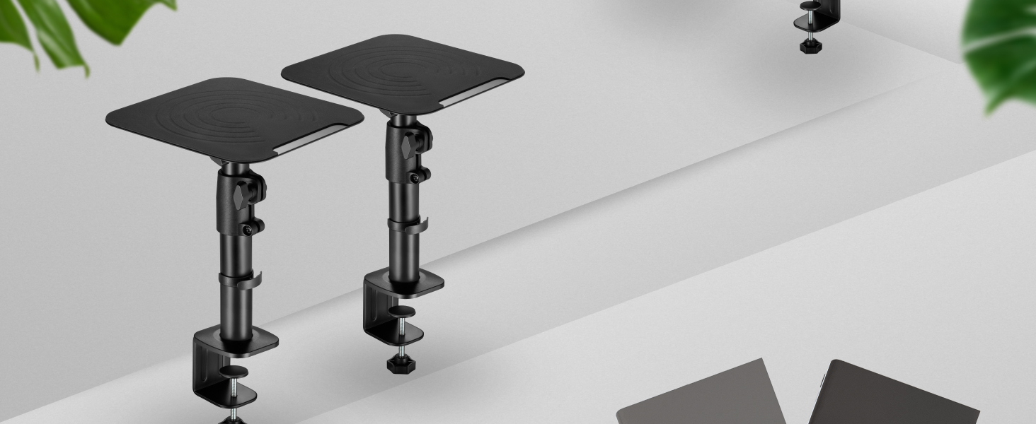 Підставка для колонок RICOO на стіл: 2 шт., регульована висота, універсальна, для ПК, ТВ, студії, LH069-T