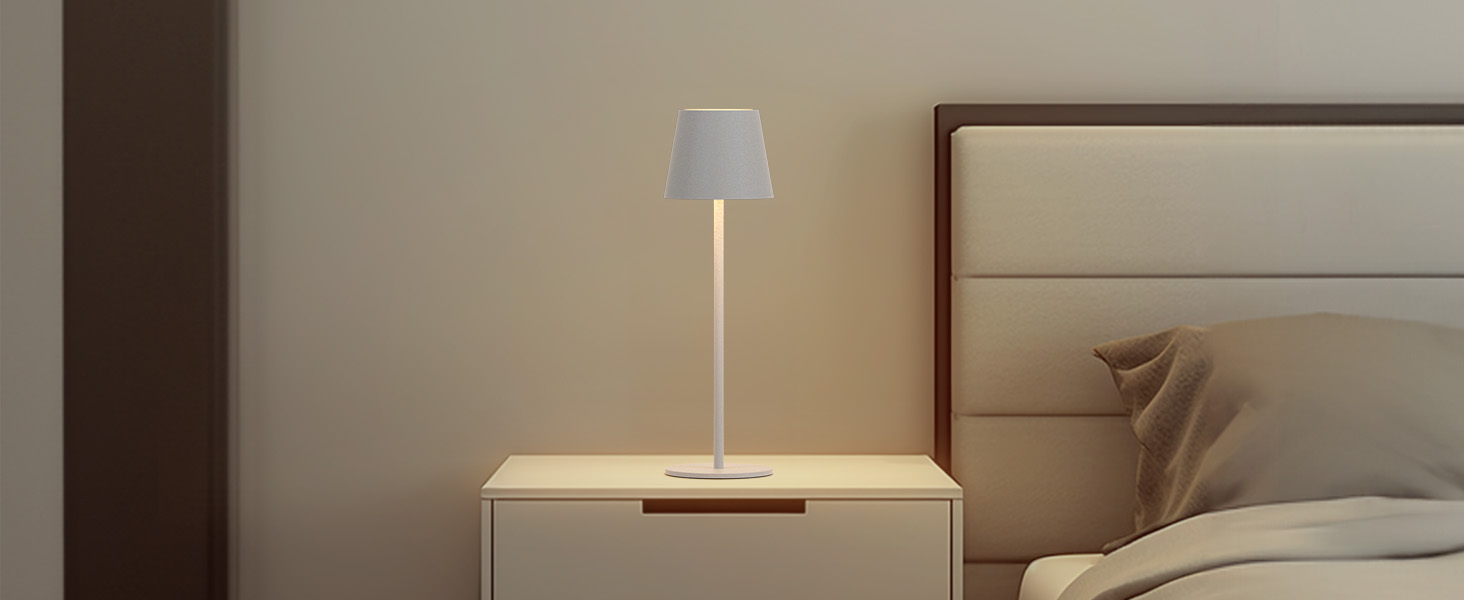 LED-лампа Klighten 2 шт. на акумуляторі, сірого кольору, диммування, бездротова, перезаряджувана, тепле світло 3000K, для дому та вулиці, USB-C, алюміній, IP54, вологостійка, сіра