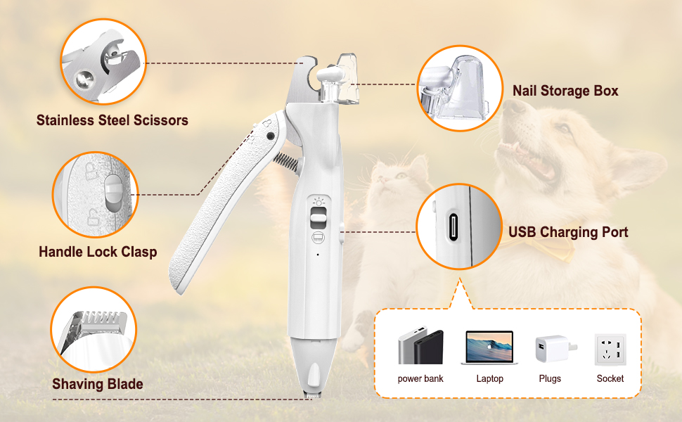 Машинка для стрижки собак Leise, 4 в 1: стрижка тіла, обрізка подушечок, догляд за очима та вухами. Ідеально для собак та котів. Комплект 2 в 1