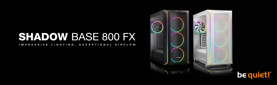 Корпус для ПК be quiet! Shadow Base 800 FX White: E-ATX, 140mm PWM вентилятори Pure Wings 3, USB 3.2 Gen 2 Type-C, підтримка радіаторів 420мм, загартоване скло