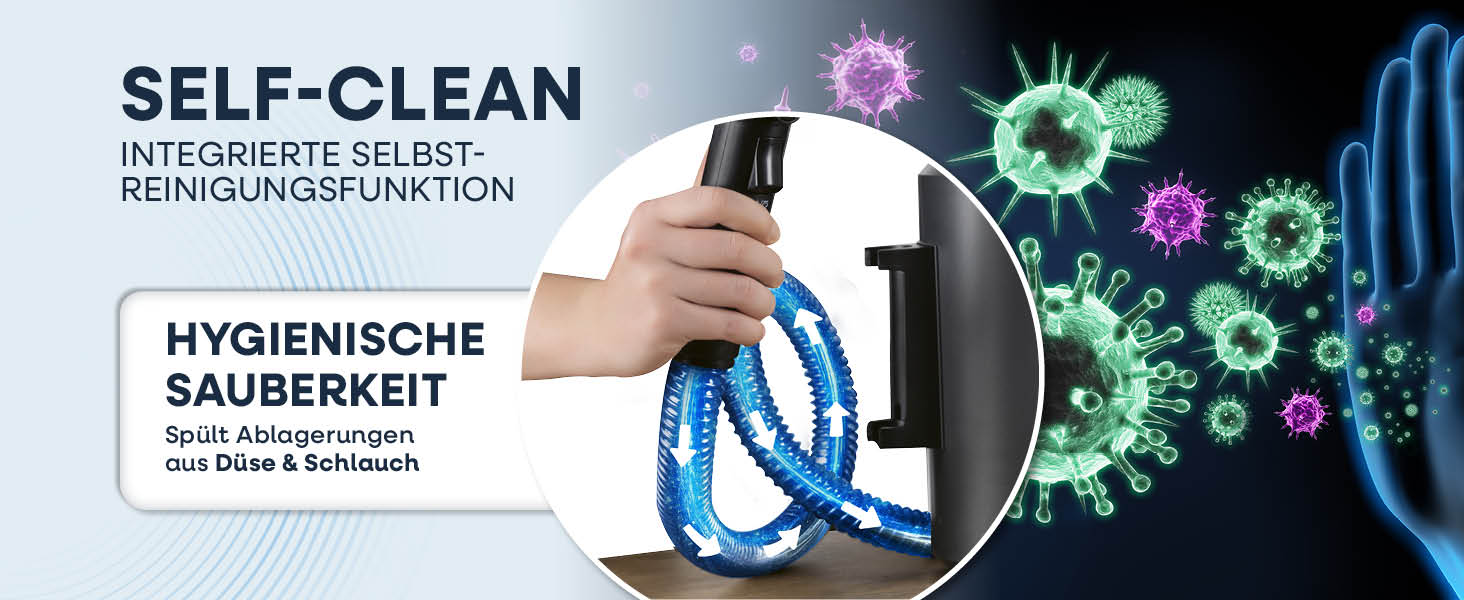 CLEANmaxx Професійний пароочисник для меблів та килимів Pro Steam | 3в1: очищувач для м'яких меблів, точковий очищувач, миючий пилосос | Видаляє плями з килимів, авто, диванів тощо. Чорний Pro Steam Touch, 2000W