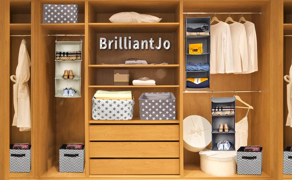 Настінна полиця BrilliantJo на двері, органайзер з 4 великими кишенями та прозорим вікном, чорний