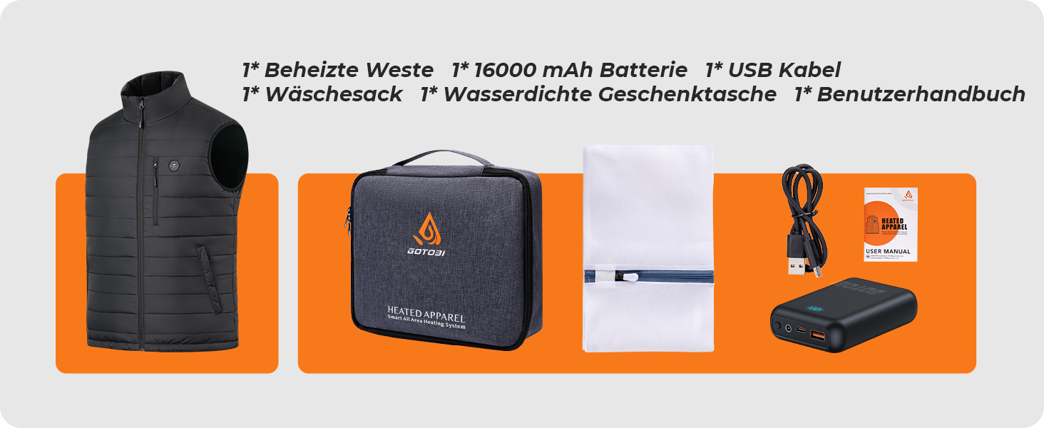 Тепла жилетка для чоловіків з Powerbank 16000mAh, 9 зон обігріву, 3 температурні режими, для активного відпочинку, чорна, L