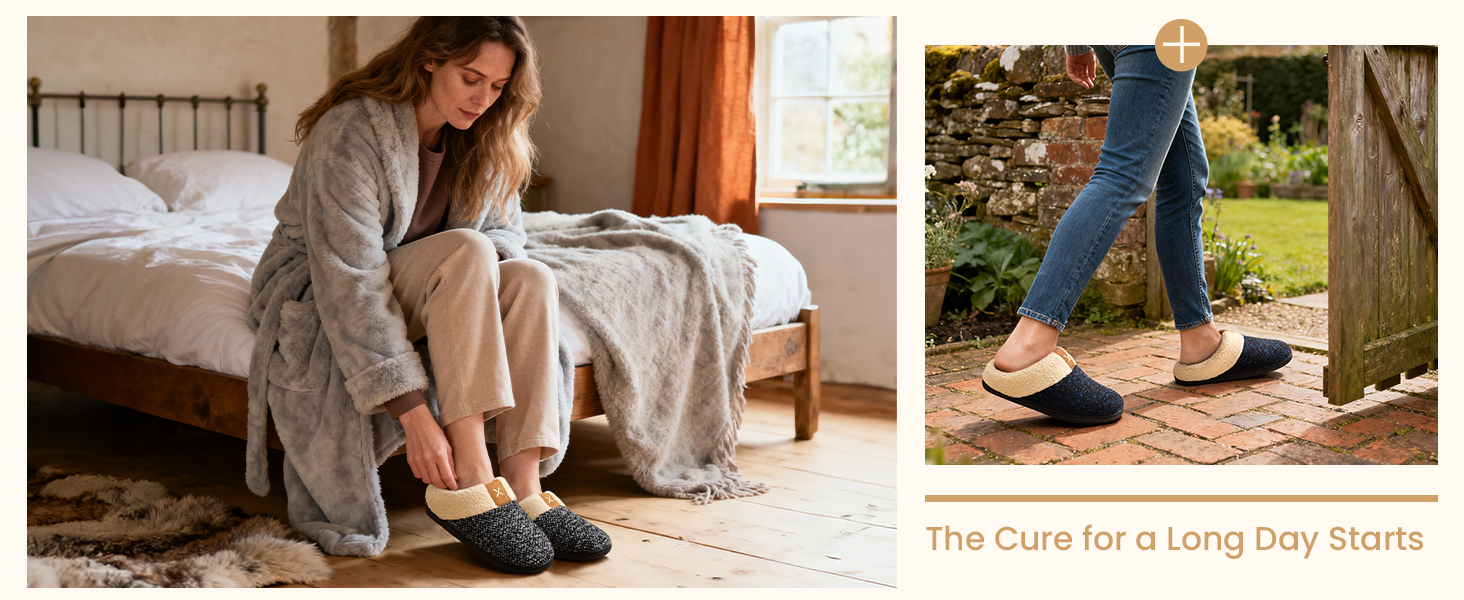 Тапочки домовик ULTRAIDAS жіночі, теплі, з плюшу, з пам'яттю форми, чорні (39 EU)