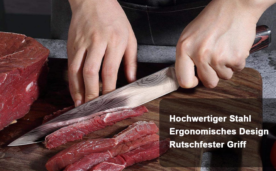 Ніж кухонний професійний Noa Home Deco з нержавіючої сталі, універсальний, 20 см