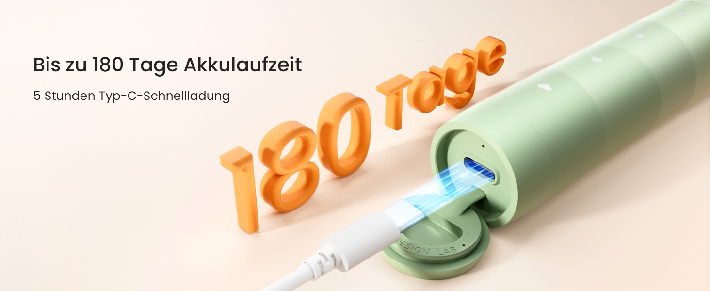 Oclean Flow - електрична звукова зубна щітка, 180 днів роботи від акумулятора, 5 режимів, IPX7, таймер 2 хв, зелена
