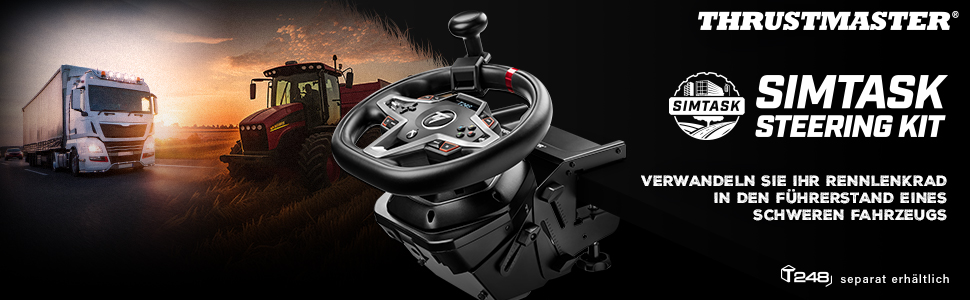 Набір Thrustmaster T128 для симуляторів вантажівок та сільськогосподарської техніки: кермо з Force Feedback та комплект для плоского монтажу. Офіційно для Xbox та PC