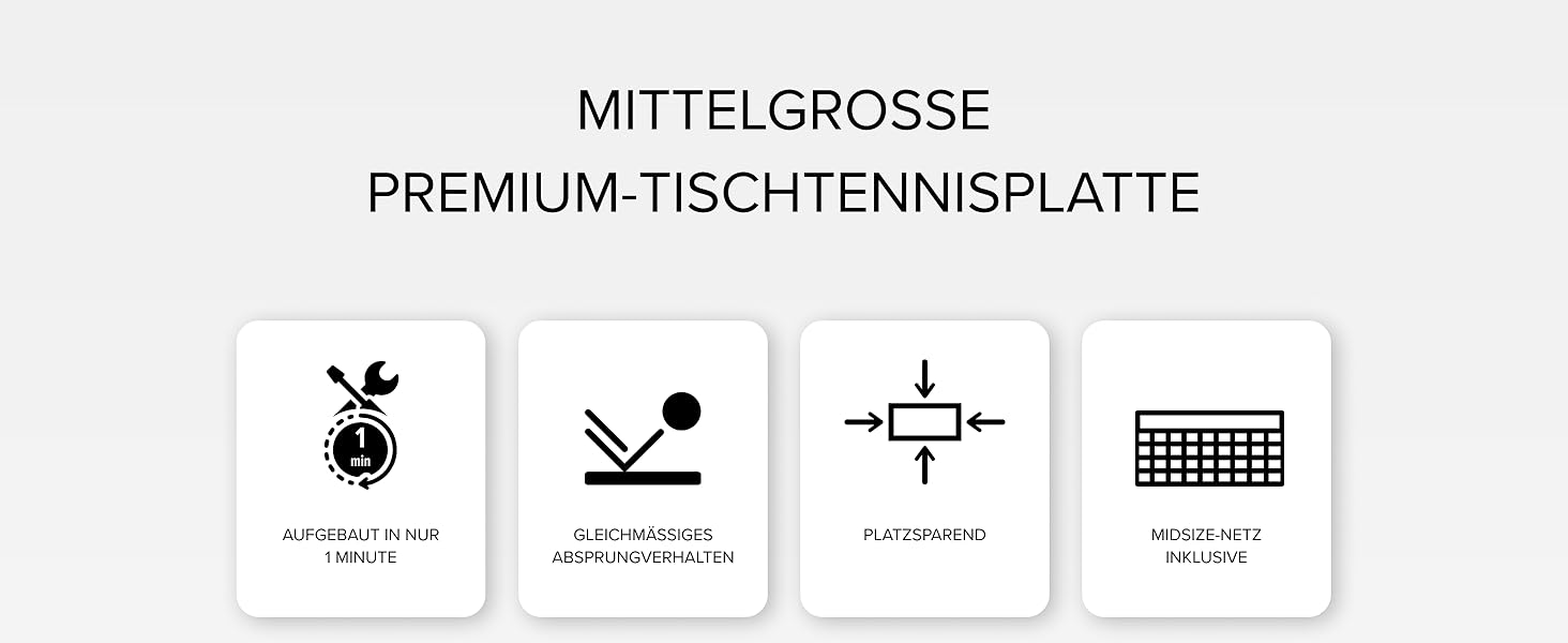 Стіл для пінг-понгу JOOLA Midsize, стіл для відпочинку, стіл для настільного тенісу з сіткою (стіл для пінг-понгу, Чорно-фіолетовий)