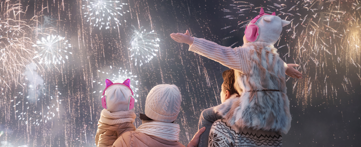 iClever навушники з шумозаглушенням для дітей (рожеві, з котячими вушками) C-rosa Katzenohren