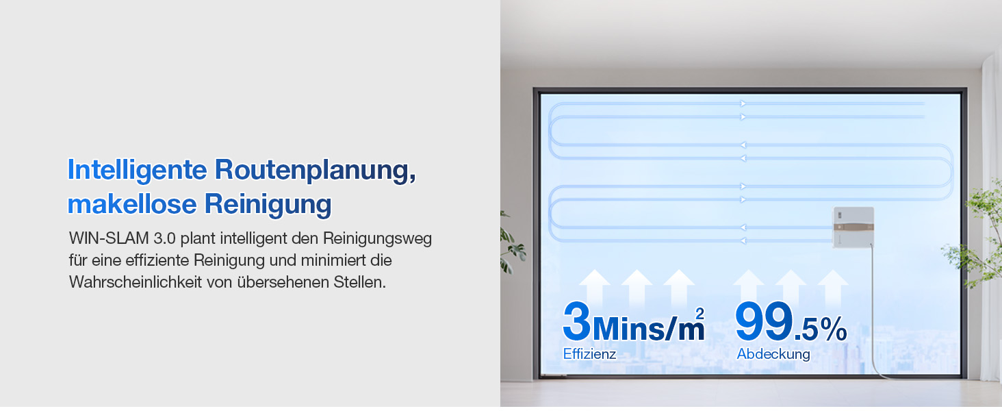 ECOVACS WINBOT Mini - робот для миття вікон, компактний, з ультразвуковим розпиленням, сірий (Mini Weiß)