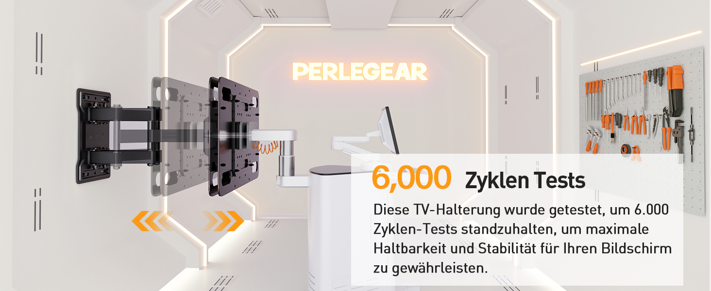 Кріплення для телевізора Perlegear: регульована висота, нахил, поворот, VESA 400x400, до 70 дюймів, 50 кг