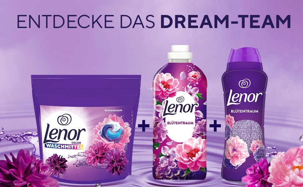 Капсули для прання Lenor Pods Amethyst Blütentraum, 76 шт, для пральної машини