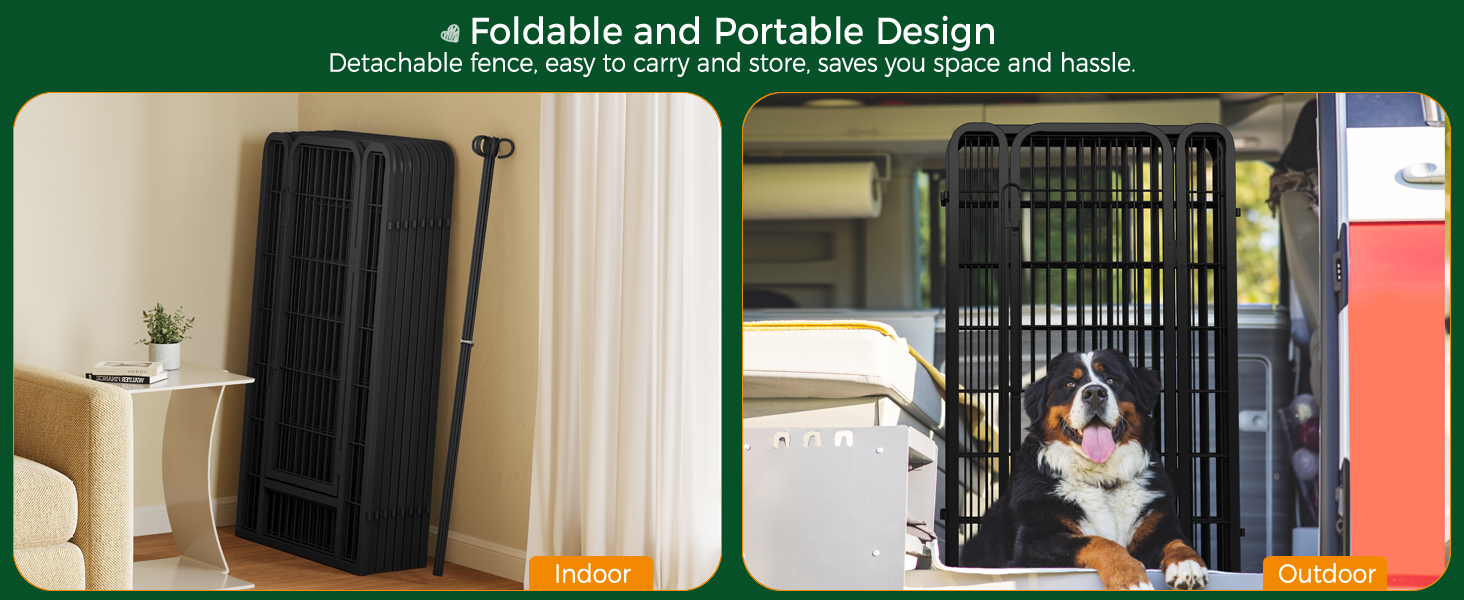 Вольєр для цуценят Yaheetech 16tlg, 120 см, з автоматичним замком, чорний