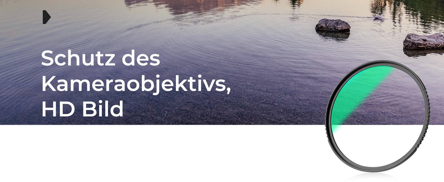 Фільтр UV K&F Concept 58mm з кришкою для об'єктива, серветкою для очищення, захисним фільтром з 18-шаровим нанопокриттям (Nano Klear)