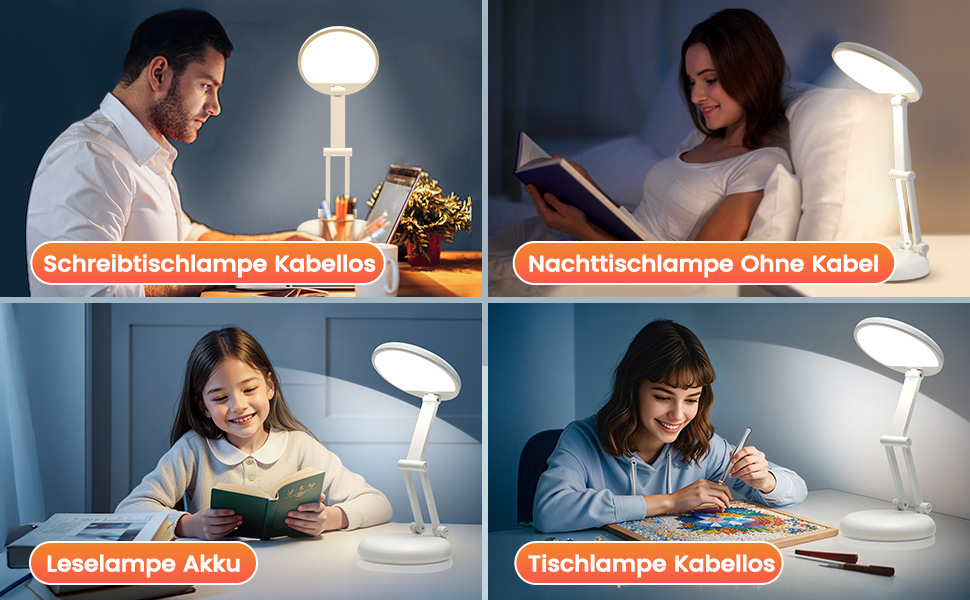 Світлодіодна лампа для читання One Fire 48 LED з USB, 10W адаптер, 40см, гнучка, біла - нічник для дитячого ліжка