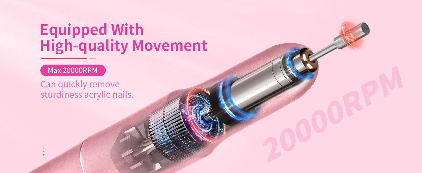 Електричний набір для манікюру та педикюру Saviland 7-в-1 - фрезер для нігтів, 20000 об/хв, для акрилу, гелю, Shellac