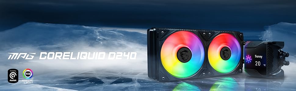 MSI MAG CoreLiquid I AIO: 240мм водяне охолодження для CPU з RGB підсвічуванням, підтримка Intel/AMD