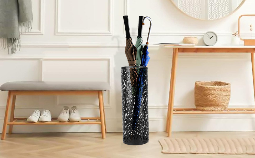 Металевий підставка для парасольки Topiky, кругла, золота, 15x10,5 см