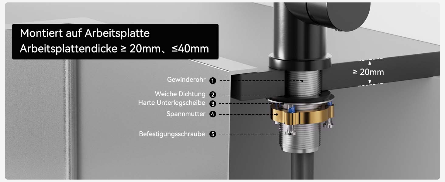 Кран кухонний CECIPA X203B чорний з висувною лійкою, 360° поворот, двома струменями, з нержавіючої сталі