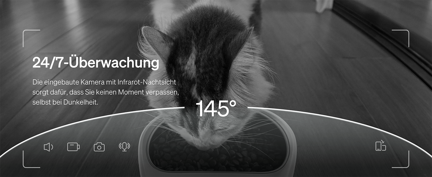 Автоматичний годівниця для котів та собак PETLIBRO 5L з відеоспостереженням 1080P, WiFi, нічним баченням, датчиком низького рівня корму та сигналізацією, 1-10 прийомів