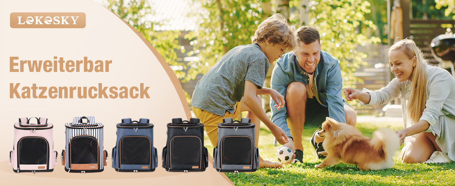 Рюкзак-переноска для кота та собаки Lekesky, сірий, великий (33 x 29 x 38 см)