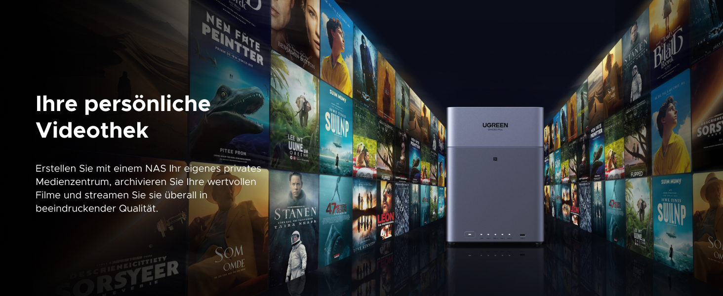 NAS UGREEN NASync DH4300 Plus: 2 відсіки, NFC, 4GB RAM, 1GbE LAN, для дому