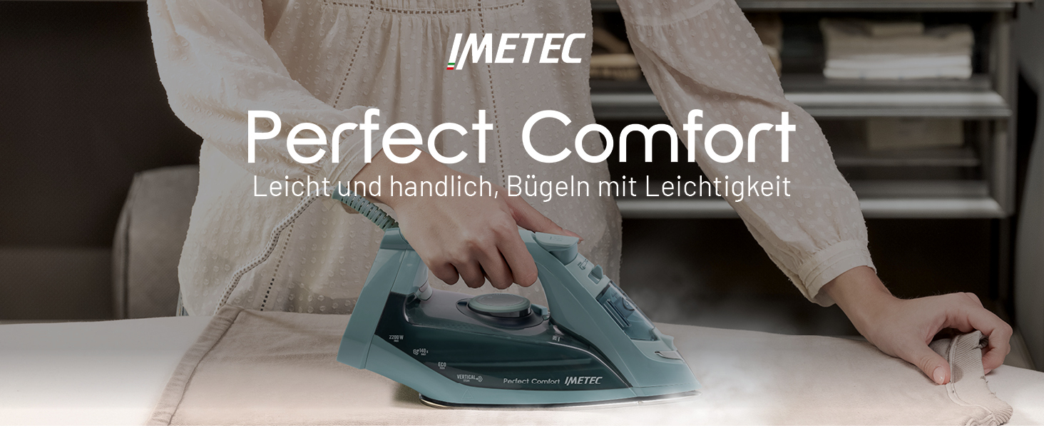 Пароочисник Imetec ZeroCalc Z1 2500 з технологією AntiCalc, нержавіюча сталева підошва з 2200 Вт, 120 г/хв, функція Calc-Clean (140 г/хв)