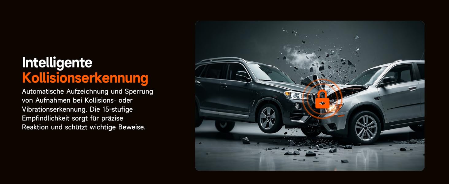 Відеореєстратор E-YEEGER Dashcam Auto 345° Panorama 4K+2.5K з GPS, WiFi, HDR, Нічне бачення, Паркувальний режим, Loop-запис, SD-карта 64GB