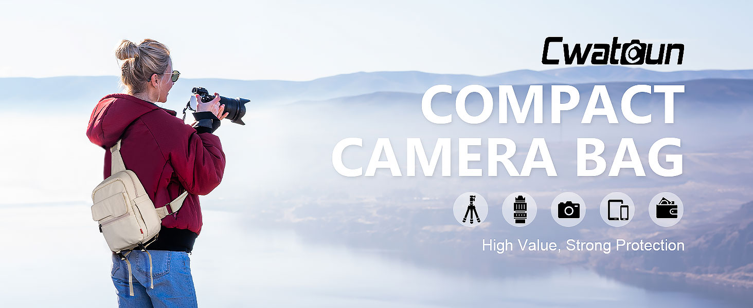Водонепроникна сумка для камери Cwatcun: для DSLR, SLR, системних камер та аксесуарів