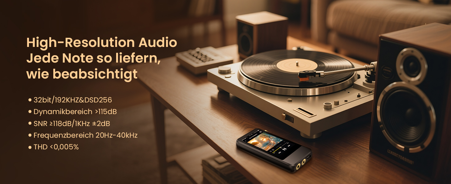 Hi-Res MP3 плеєр HIFI WALKER H20 Pro з Bluetooth, 64GB, Dual ESS DAC, 4.4мм збалансований вихід, 3.2