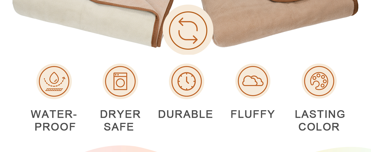 Водонепроникний килимок для собак Kritter Planet, м'який, стійкий до сечі, для дивана, ліжка, авто, меблів, XXL (229 x 203 см), сірий