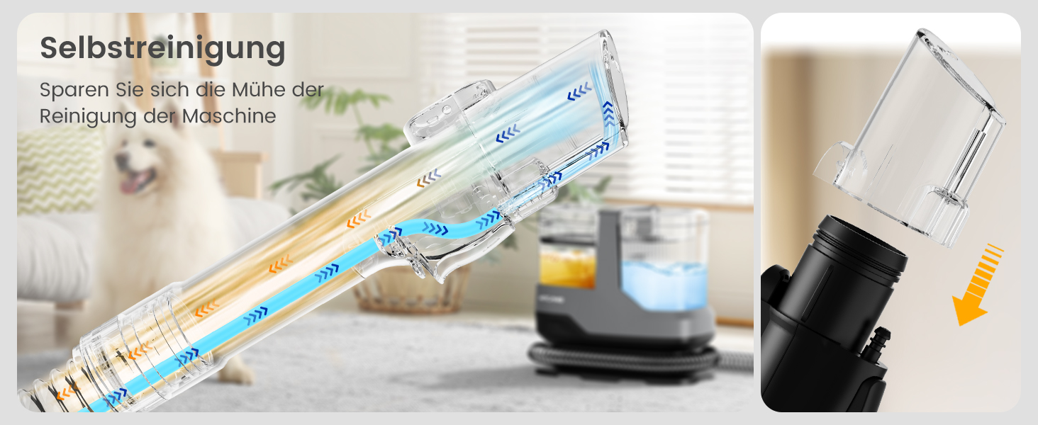 Накладний пилосос для м'яких меблів та килимів - 17kPa, 600W, з набором насадок