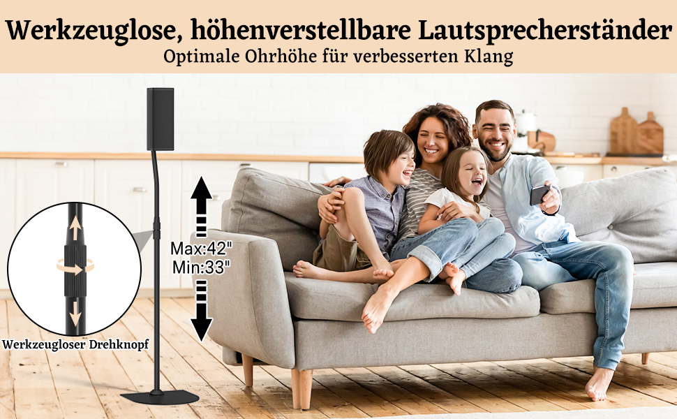 Регульована за висотою підставка для колонок Bose з кріпленням Slideconnect, для Bose Surround 700, OmniJewel Lifestyle 650, CineMate GS Series II