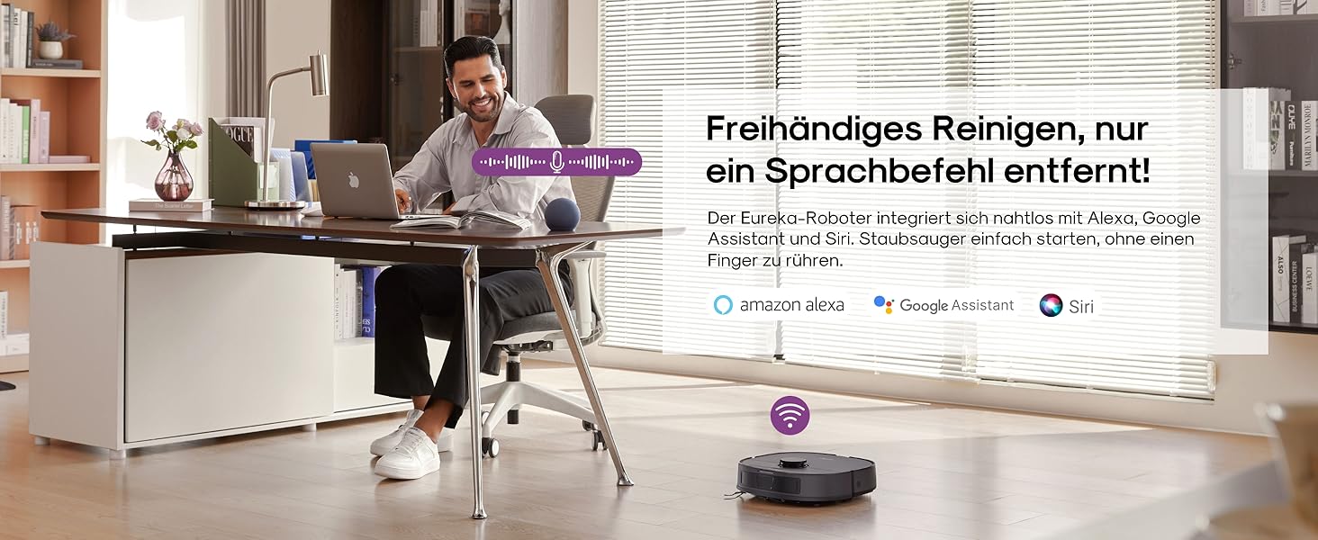 Робот-пилосос Eureka J15 Evo Ultra з функцією миття підлоги, самостійне очищення, прання та сушка, потужність 5000Pa, обертова функція миття, Dual-LiDAR навігація, 3D уникнення перешкод (чорний)