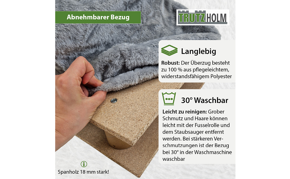 Сходинки для собак TRUTZHOLM - 3 сходинки, пандус для ліжка та дивану, знімний, пральний плюшевий чохол антрацитового кольору, міцні, для собак та котів, для захисту суглобів