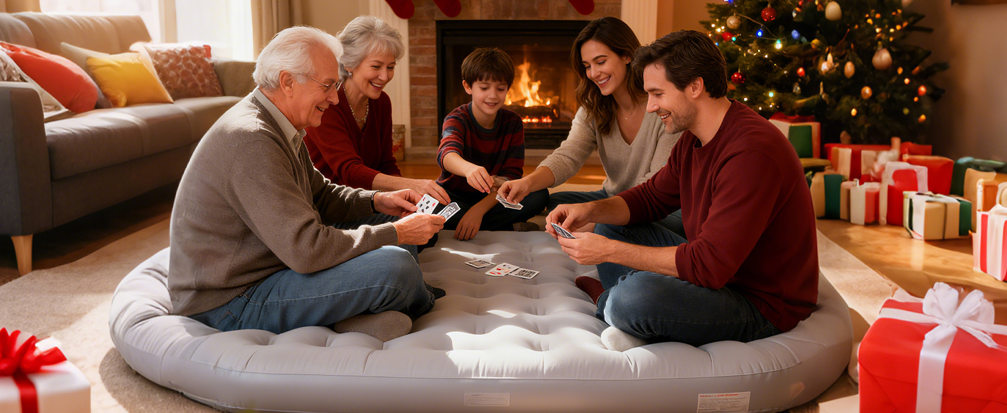 Надувний матрац для авто SUV, вантажівки та кемпінгу - матрац для заднього сидіння з електричною помпою, сірий
