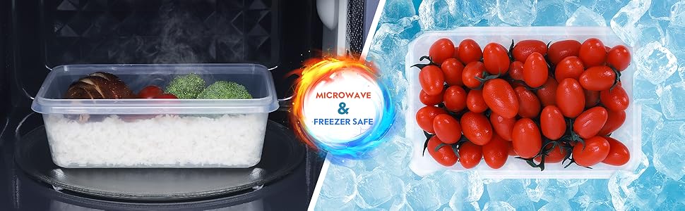 Набір контейнерів для зберігання продуктів 48 шт. (24 контейнери, 24 кришки) - BPA free, для холодильника, морозильника та мікрохвильової печі