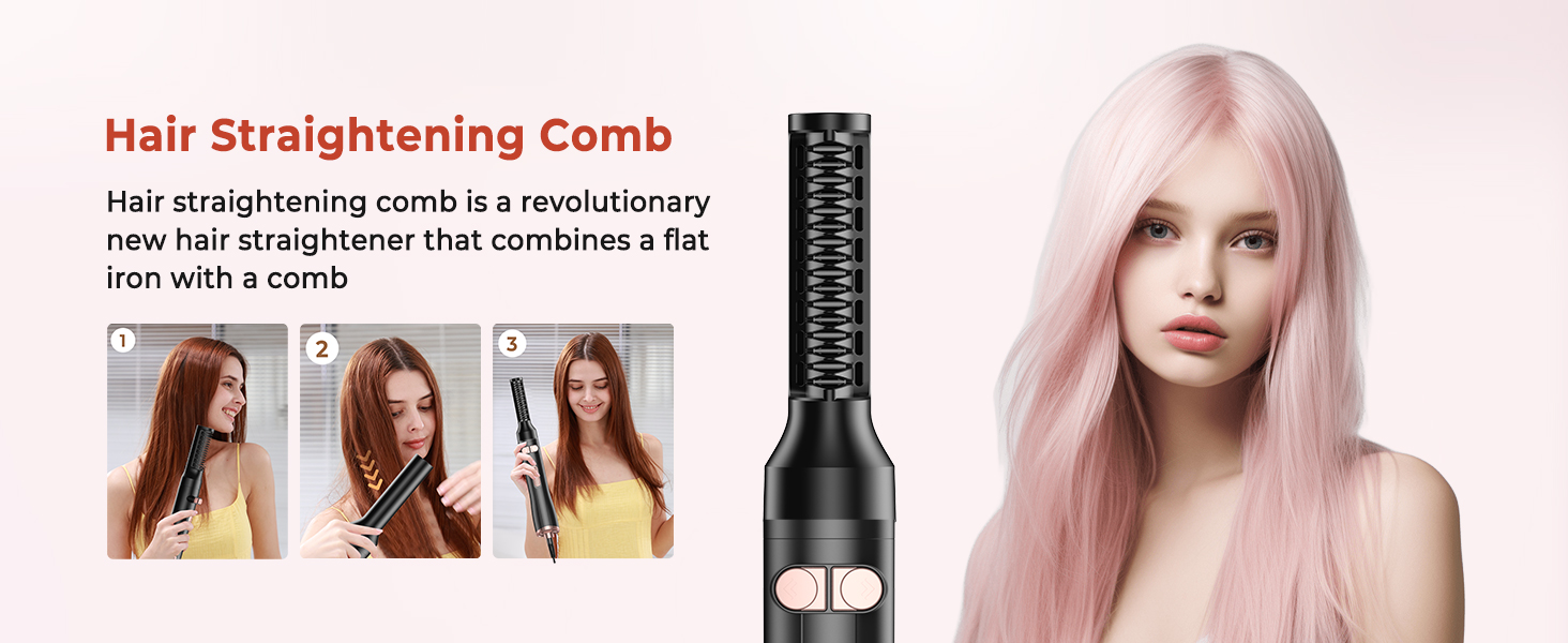 Мультистайлер для волосся 5 в 1: фен-щітка, плойка, об'єм, локони, 1000W, золото