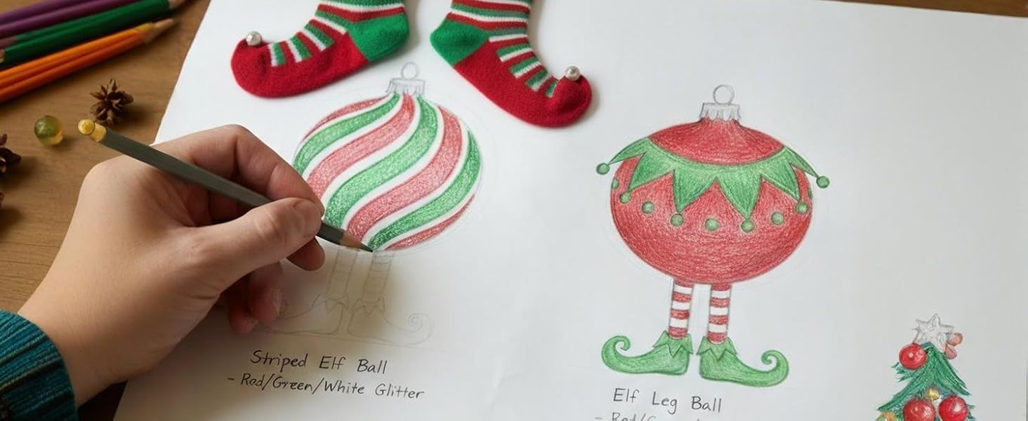 Набір ялинкових прикрас Victor's Workshop 35 шт. 5 см, пластикові кулі, червоно-зелено-білий декор для ялинки