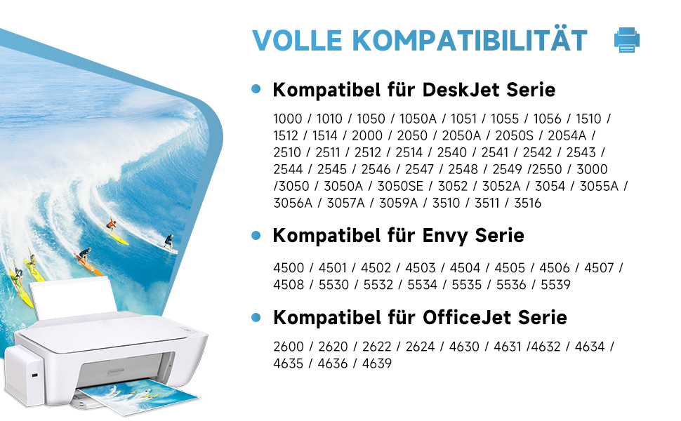 Картриджі 301XL сумісні з HP 301 (чорний та кольоровий), Multipack для Envy 4500 4504 5530 5534, DeskJet 2540 2544 2549, OfficeJet 2620 2622 4630 4632