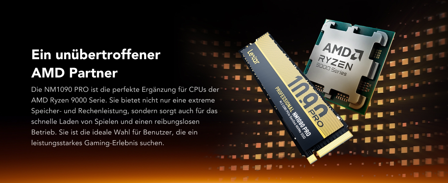 Lexar NM1090 PRO 1TB - SSD PCIe 5.0 Gen5 NVMe: до 14000 МБ/с, для AI, ігор та створення контенту (Laptop/PC)