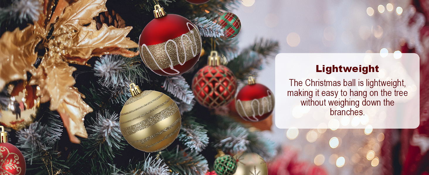 Набір прикрас для ялинки Kssvzz 40 шт. Червоні та золоті кульки з пластику, з гачками, блискучі та матові, для ялинки