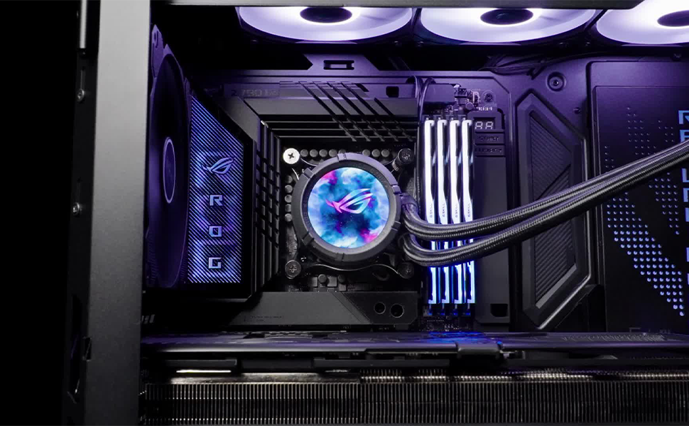 Рідинне охолодження процесора ASUS ROG Strix LC III ARGB LCD White, 3 вентилятори, біле